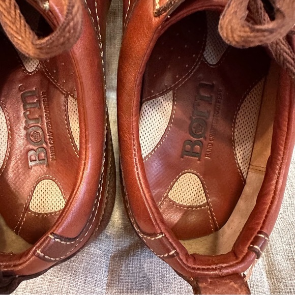 Born Oxford Mens 11 US 45 EU Brown Leather Two Tone Shoes Lace Up Casual - Picture 4 of 13